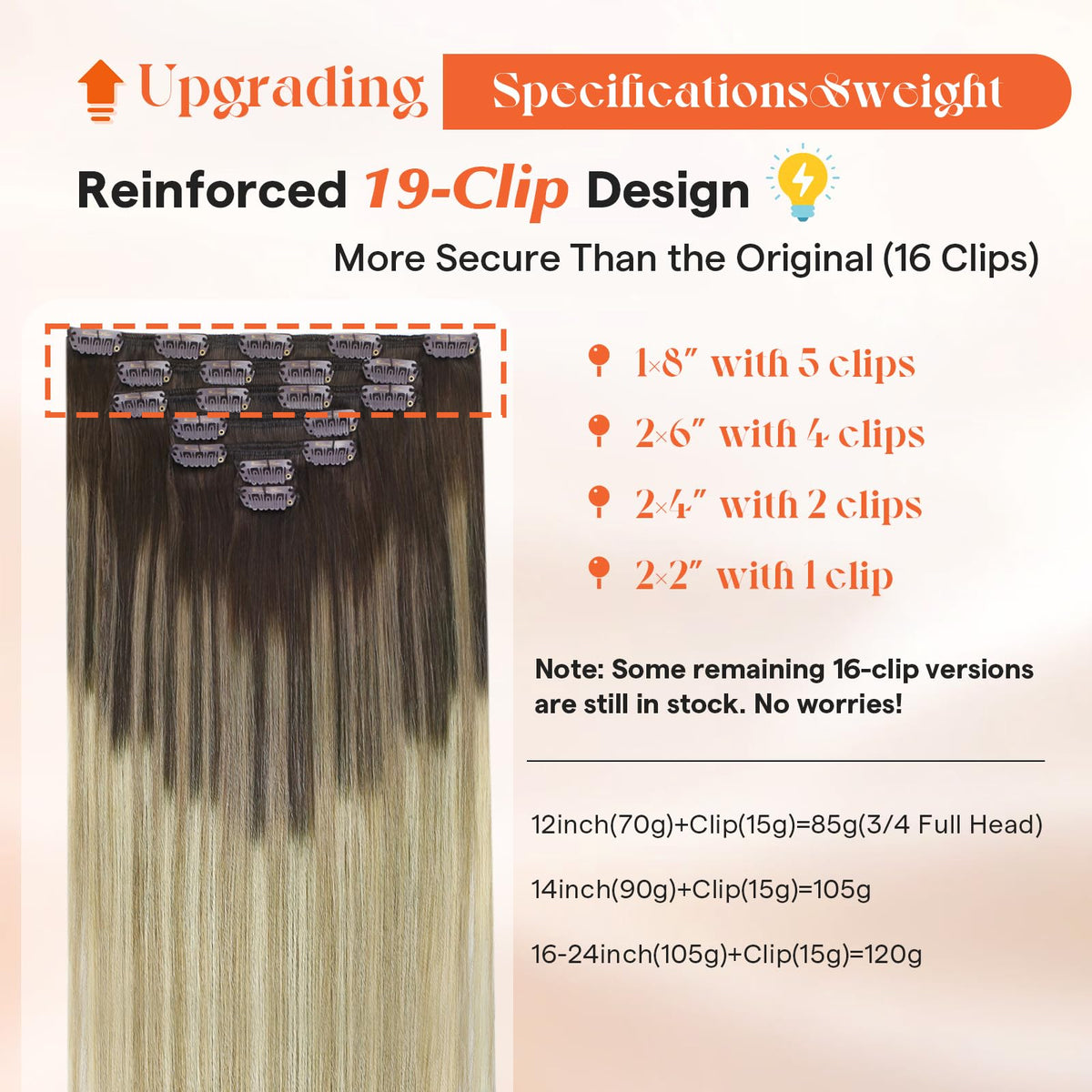 Sunny Hair 24 Inch Ombre Clip-in Hair Extensions packaging