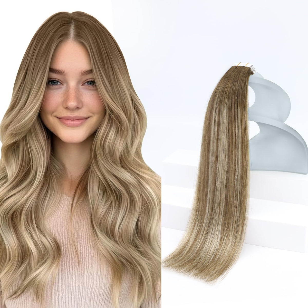 Sunny Hair Balayage Tape in Hair Extensions 20Pcs front view