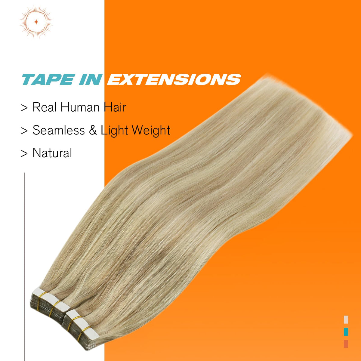 Sunny Hair Blonde Tape in Hair Extensions packaging