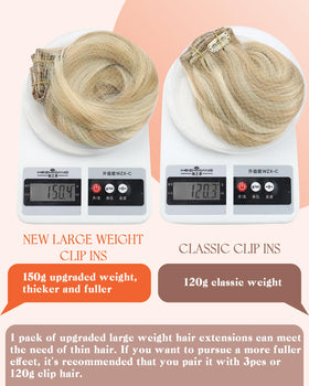 Sunny Hair Clip-In Extensions 135g back view
