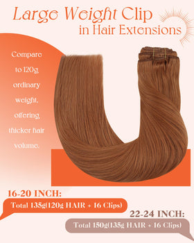 Sunny Hair Clip-in Extensions 135g blonde shade