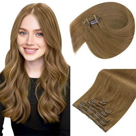 Sunny Hair Clip-in Extensions 16 Inch Light Brown front view