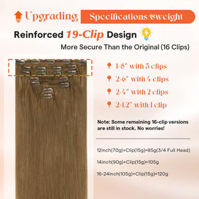 Sunny Hair Clip-in Extensions 16 Inch Light Brown packaging