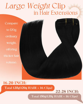 Sunny Hair Clip-in Extensions 16 Inch packaging
