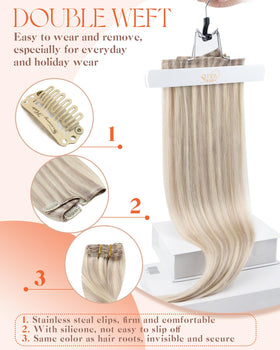 Sunny Hair Clip-in Extensions 18 Inch side view