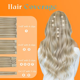 Sunny Hair Clip-in Extensions 180g 24 Inch Blonde styled on model