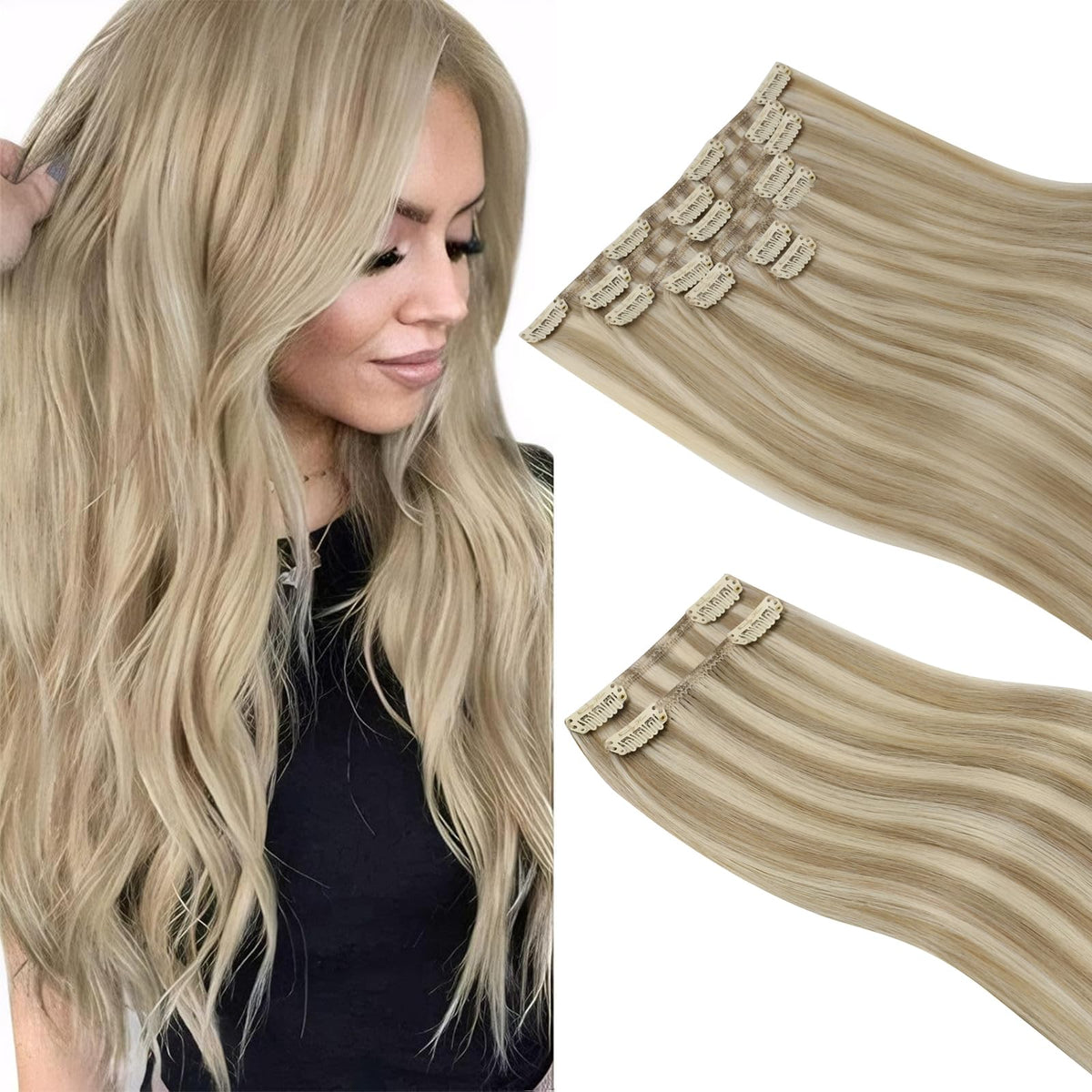 Sunny Hair Clip-in Extensions 20 Inch blonde front view
