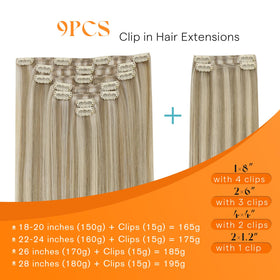 Sunny Hair Clip-in Extensions 20 Inch different styling options