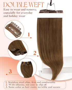 Sunny Hair Clip-in Extensions 22 Inch back view
