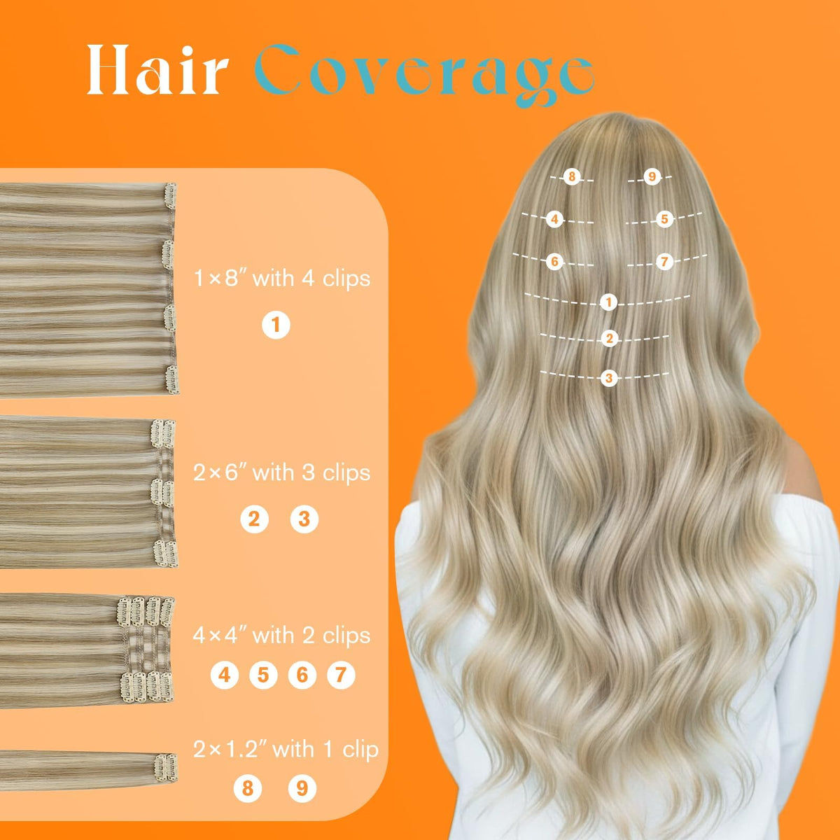 Sunny Hair Clip-In Extensions 28 Inch Blonde back view