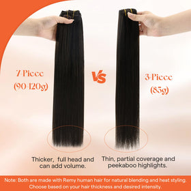 Sunny Hair Clip-in Extensions being styled with heat tools