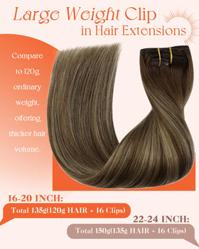 Sunny Hair Clip-in Extensions Brown Balayage packaging