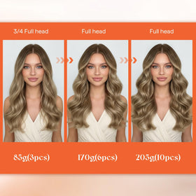 Sunny Hair Clip-in Extensions care guide on a flat lay