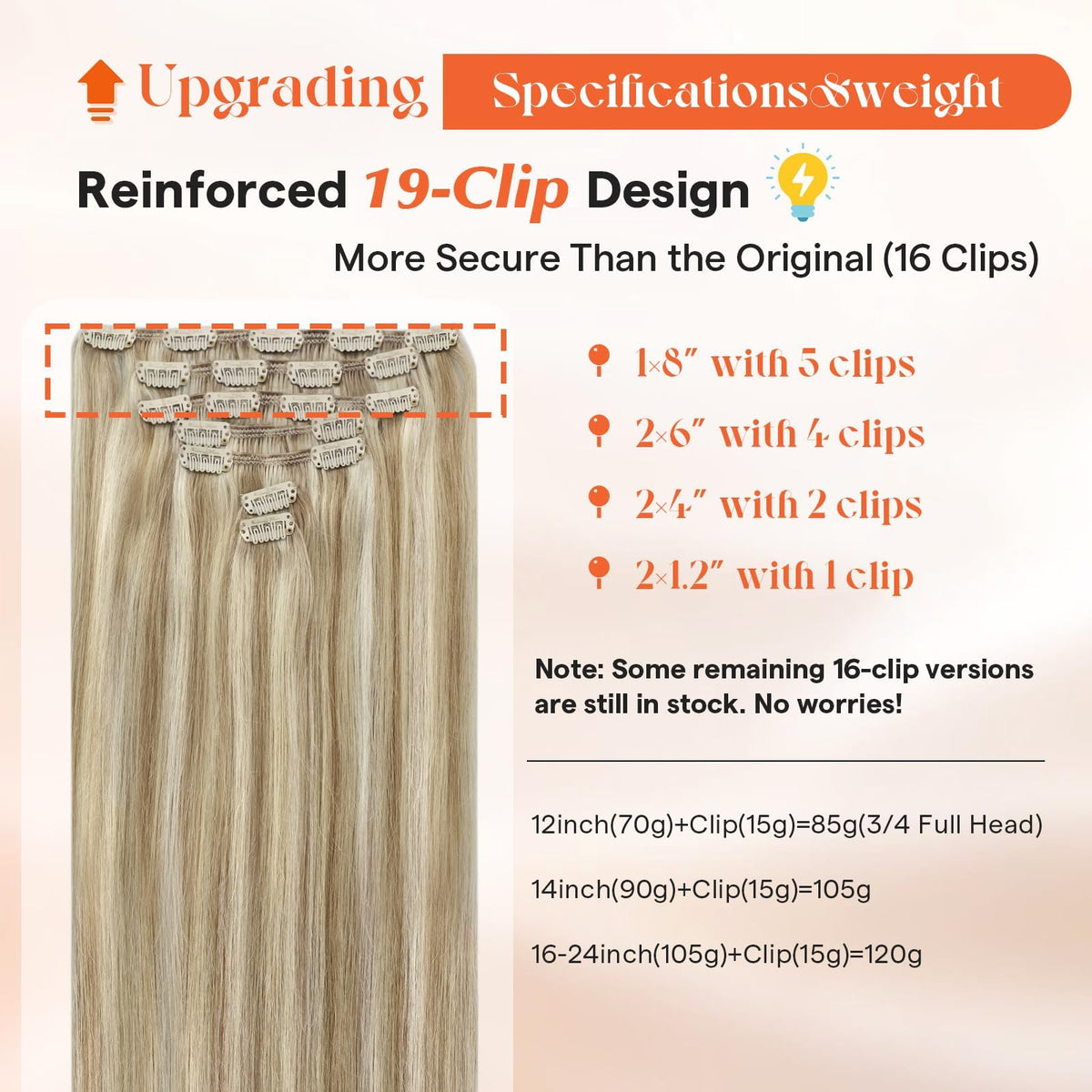Sunny Hair clip-in extensions close-up of clips