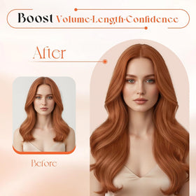 Sunny Hair Clip-in Extensions Copper Orange back view