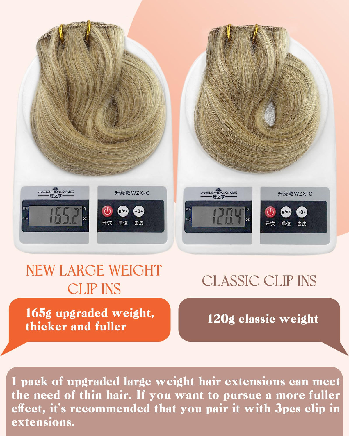 Sunny Hair Clip-In Extensions demonstrating heat styling