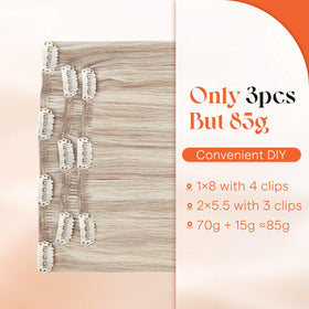 Sunny Hair Clip-in Extensions displayed in various shades
