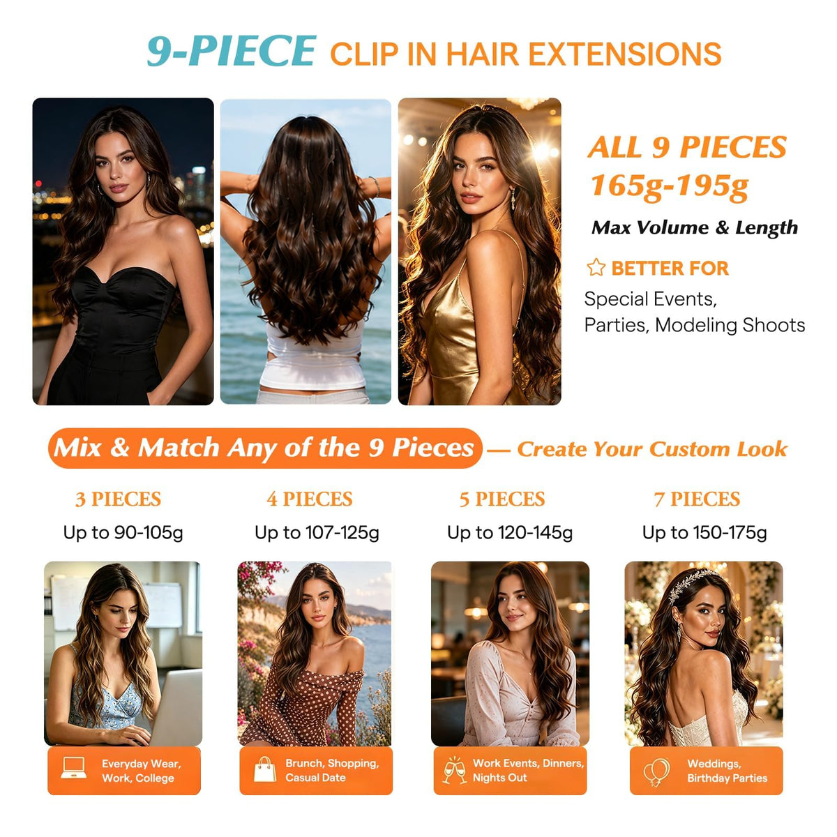 Sunny Hair Clip-in Extensions displayed on a flat surface