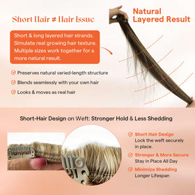 Sunny Hair Clip-in Extensions displayed on a mannequin