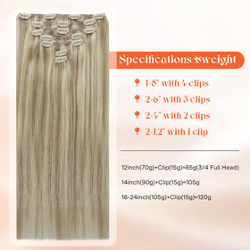 Sunny Hair clip-in extensions displayed with colour swatches