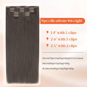 Sunny Hair Clip-in Extensions displayed with colour swatches