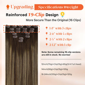 Sunny Hair clip-in extensions displayed with colour swatches