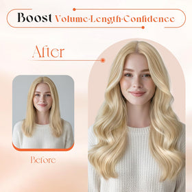 Sunny Hair Clip-in Extensions displayed with colour swatches