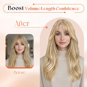 Sunny Hair clip-in extensions in a hair styling setting