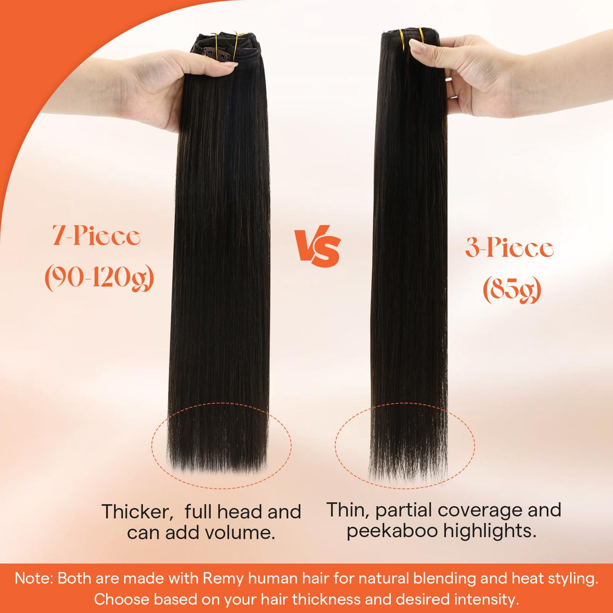 Sunny Hair clip-in extensions in a professional setting
