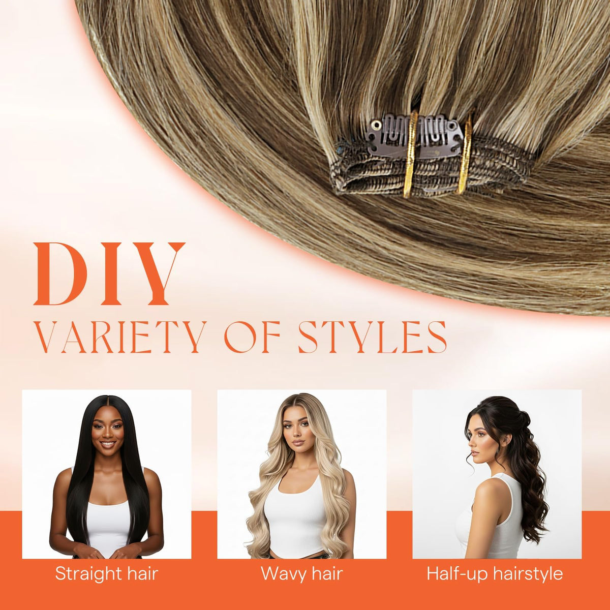 Sunny Hair Clip-in Extensions in a storage case