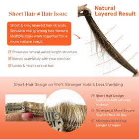 Sunny Hair Clip-in Extensions laid flat for display