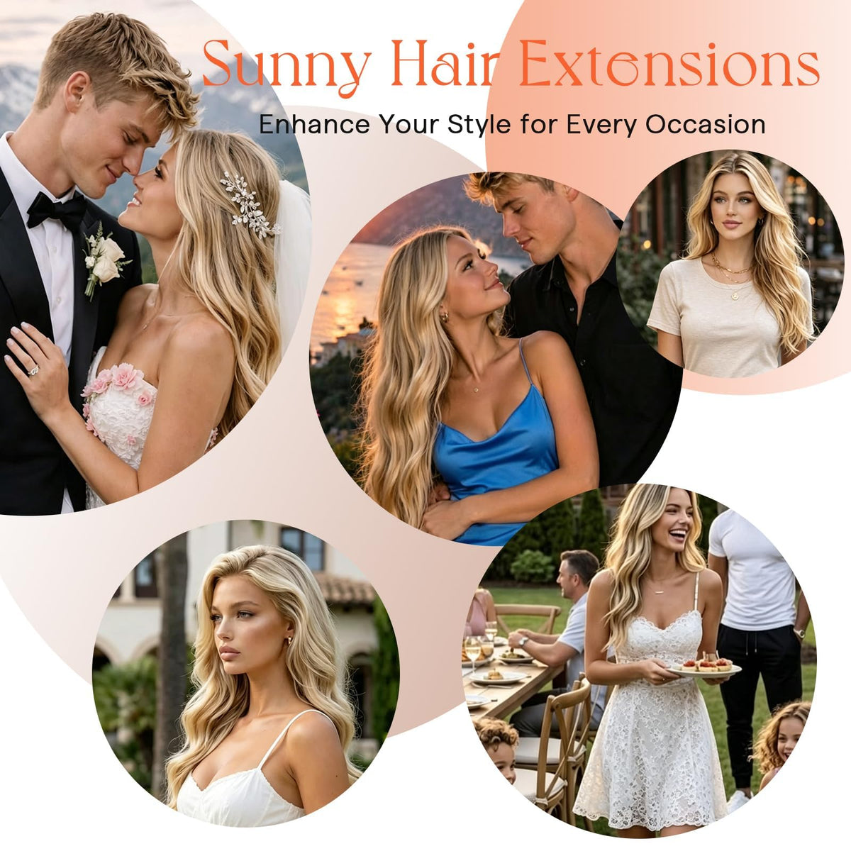 Sunny Hair Clip-in Extensions laid flat showcasing texture