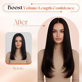 Sunny Hair Clip-in Extensions laid out to show multiple wefts