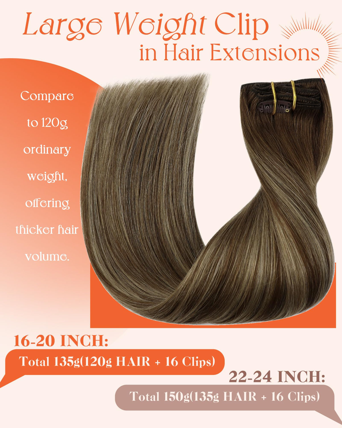 Sunny Hair Clip-in Extensions packaging and accessories