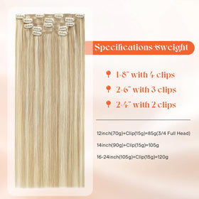Sunny Hair clip-in extensions packaging and contents