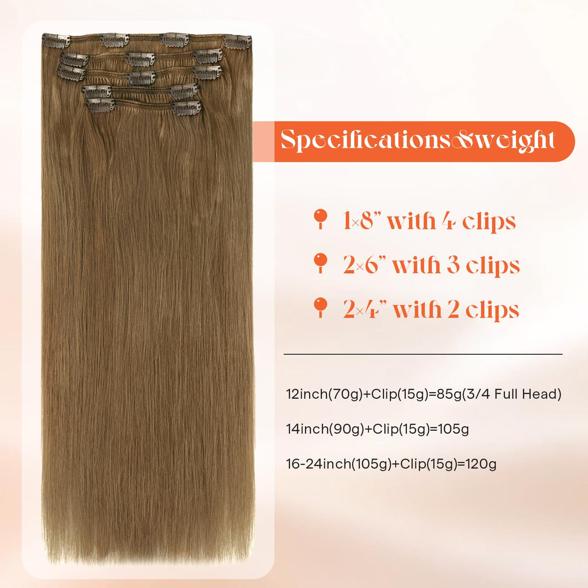 Sunny Hair Clip-in Extensions packaging and contents