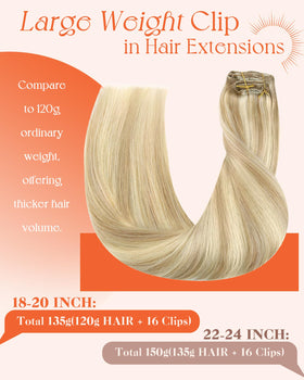Sunny Hair Clip-In Extensions packaging with details