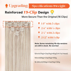 Sunny Hair Clip-in Extensions packaging with product details