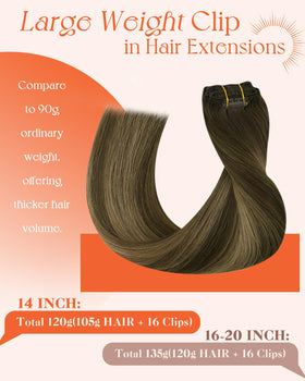 Sunny Hair Clip-in Extensions showcasing the clips and wefts
