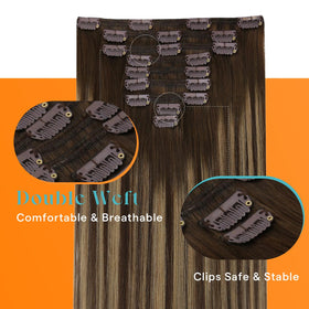 Sunny Hair Clip-in Extensions showing heat styling compatibility