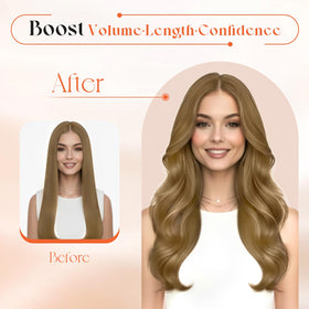 Sunny Hair Clip-in Extensions showing natural blend