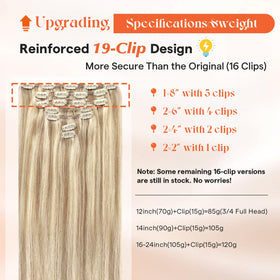 Sunny Hair Clip-in Extensions side view highlighting clip design