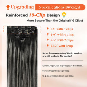 Sunny Hair clip-in extensions side view showing clips