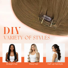 Sunny Hair clip-in extensions with care instructions