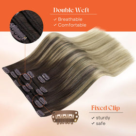 Sunny Hair Clip-in Hair Extensions 12 Inch Ombre packaging