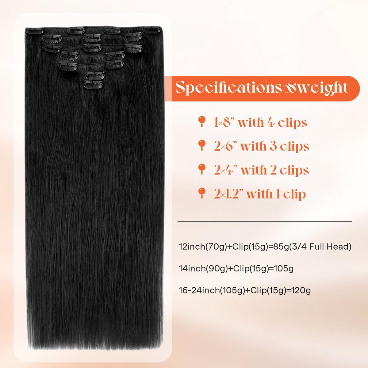 Sunny Hair Clip-in Hair Extensions 14 Inch packaging