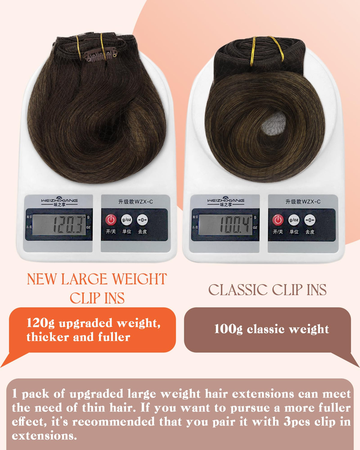 Sunny Hair Clip-in Hair Extensions Balayage 120g styling options