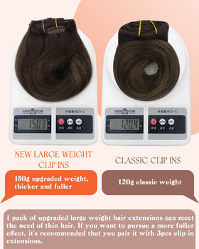 Sunny Hair Clip-in Hair Extensions Balayage back view