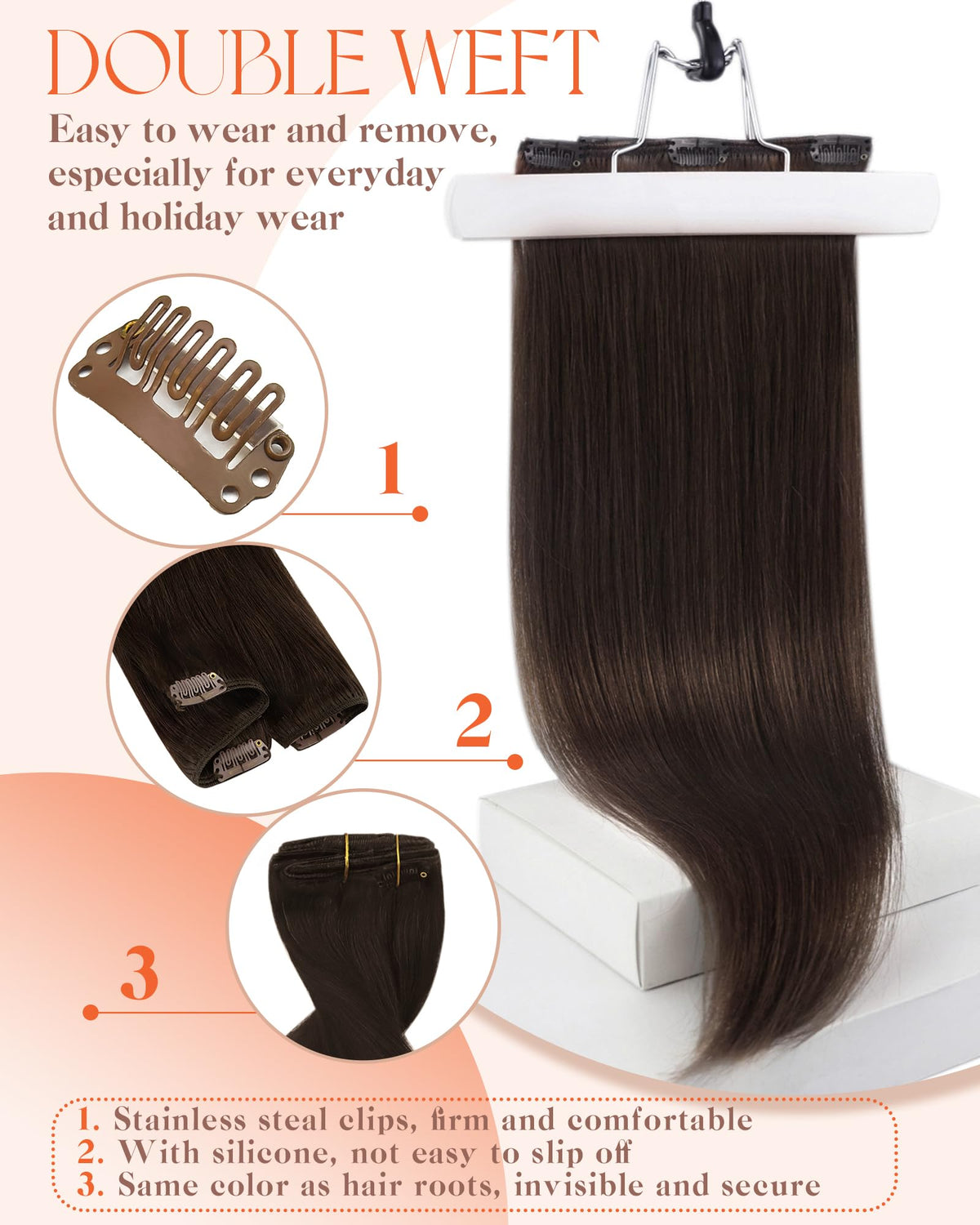 Sunny Hair Clip-In Hair Extensions color swatches