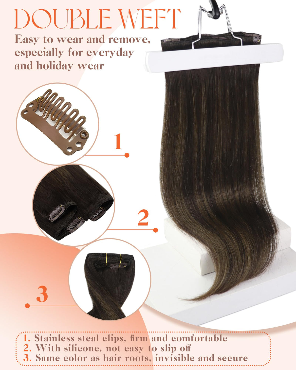 Sunny Hair Clip-in Hair Extensions in use during a presentation